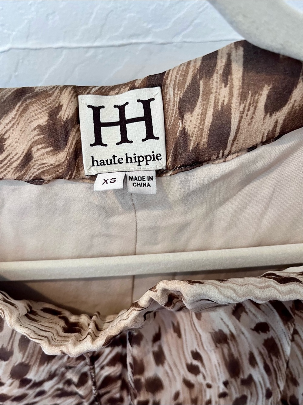 Haute Hippie 100% silk Leopard Print pants - Brown & Cream - Picture 5 of 8